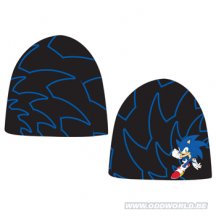 Sonic Black, With Rubber Sonic Print Beanie 