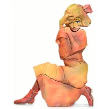 Egon Schiele Kneeling Girl In Orange-red Dress Beeld