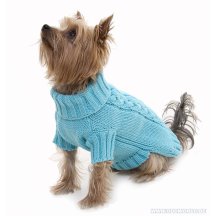 Turquoise Cable Dog Jumper 