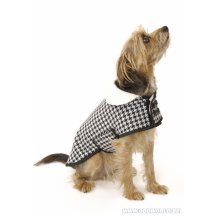 Dogtooth Check Dog Coat