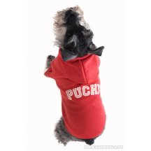 Puchi Cuddles Dog Hoodie In Red Dog Sweater