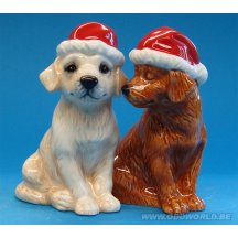 Mwah!  Labs Dog Statue Set