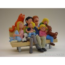 Jan, Jans En De Kinderen Op De Bank Beeld