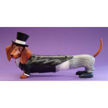 Hot Diggity Dogs Bruidegom Dashond Teckel Hond Beeld